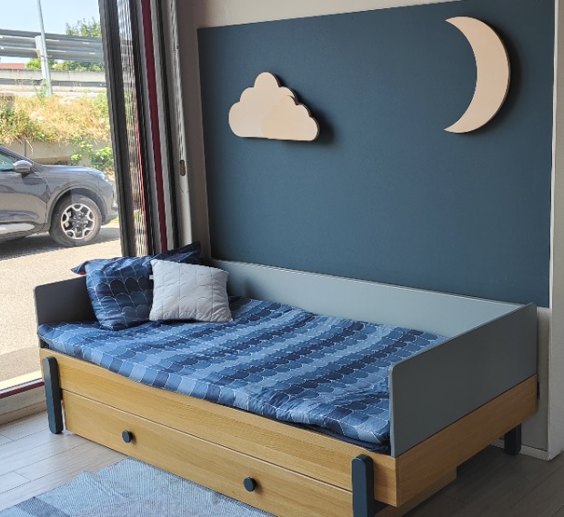 letto in legno massello naturale